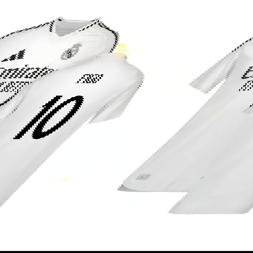 2024-2025 Real Madrid Authentic Home Shirt (Figo 10)