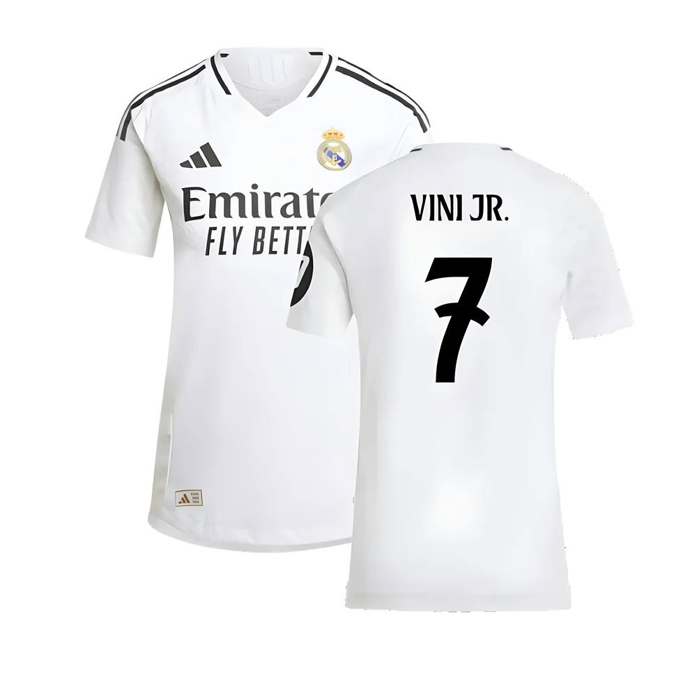 2024-2025 Real Madrid Authentic Home Shirt (Womens) (Vini Jr. 7)