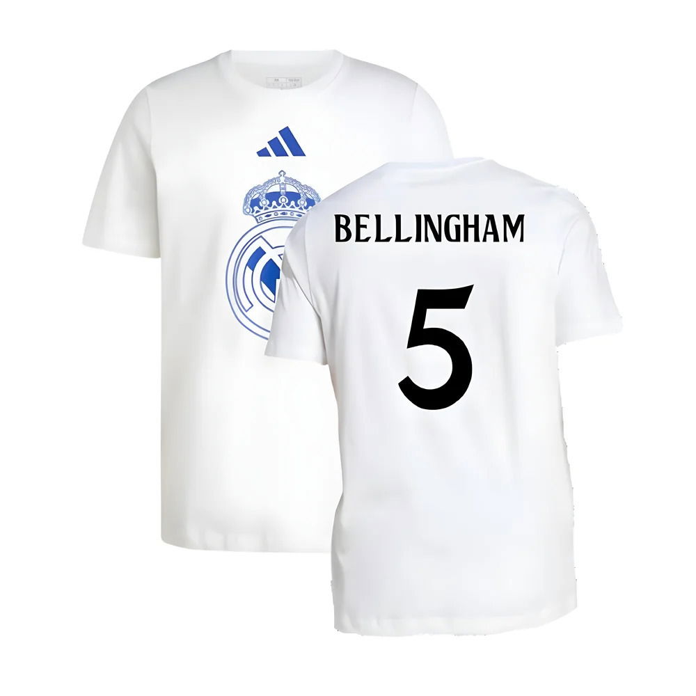 2024-2025 Real Madrid DNA Graphic Tee (White) (Bellingham 5)