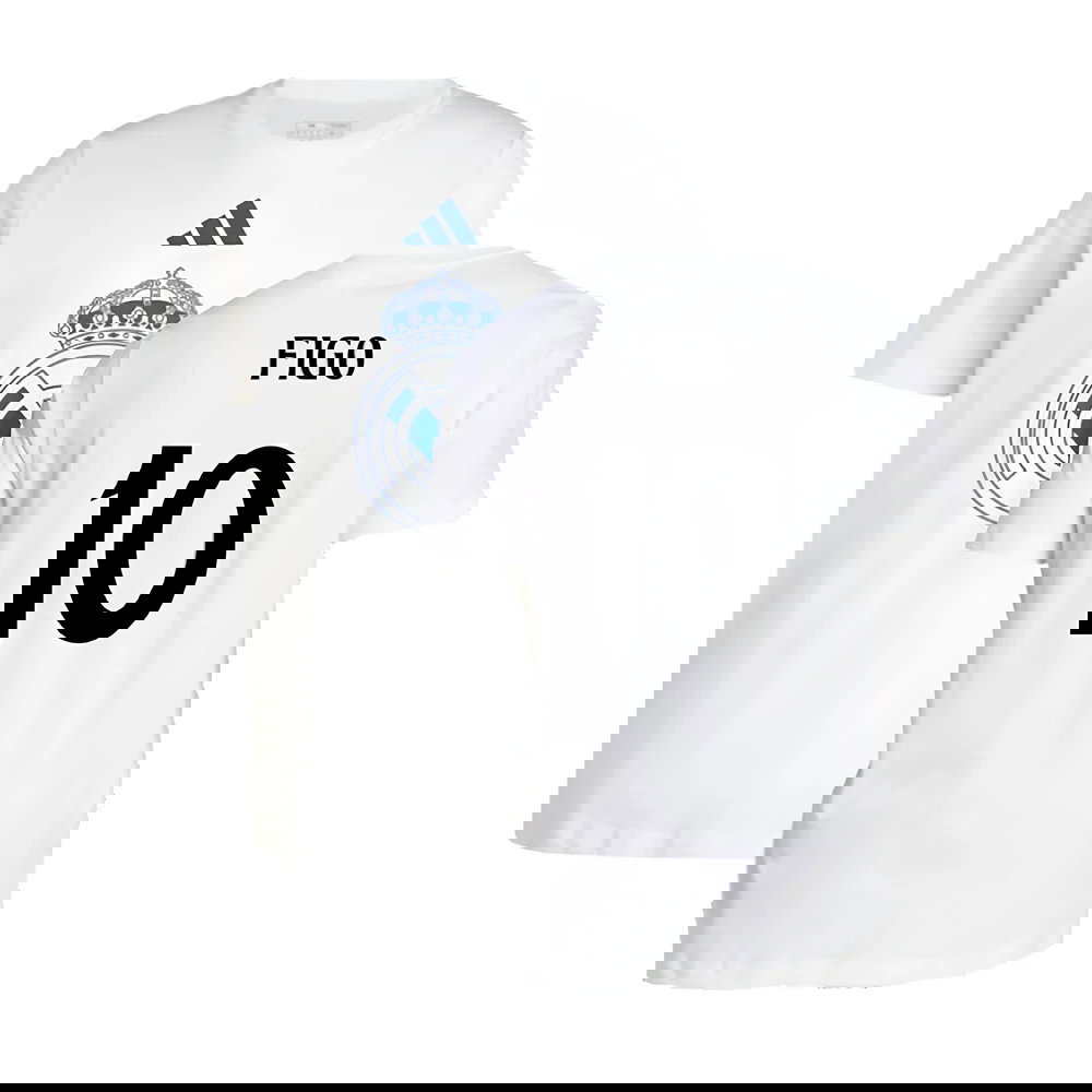 2024-2025 Real Madrid DNA Graphic Tee (White) (Figo 10)