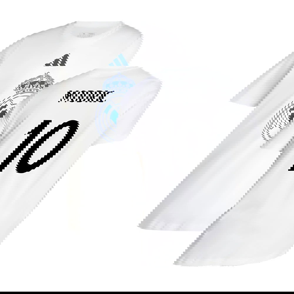 2024-2025 Real Madrid DNA Graphic Tee (White) (Modric 10)