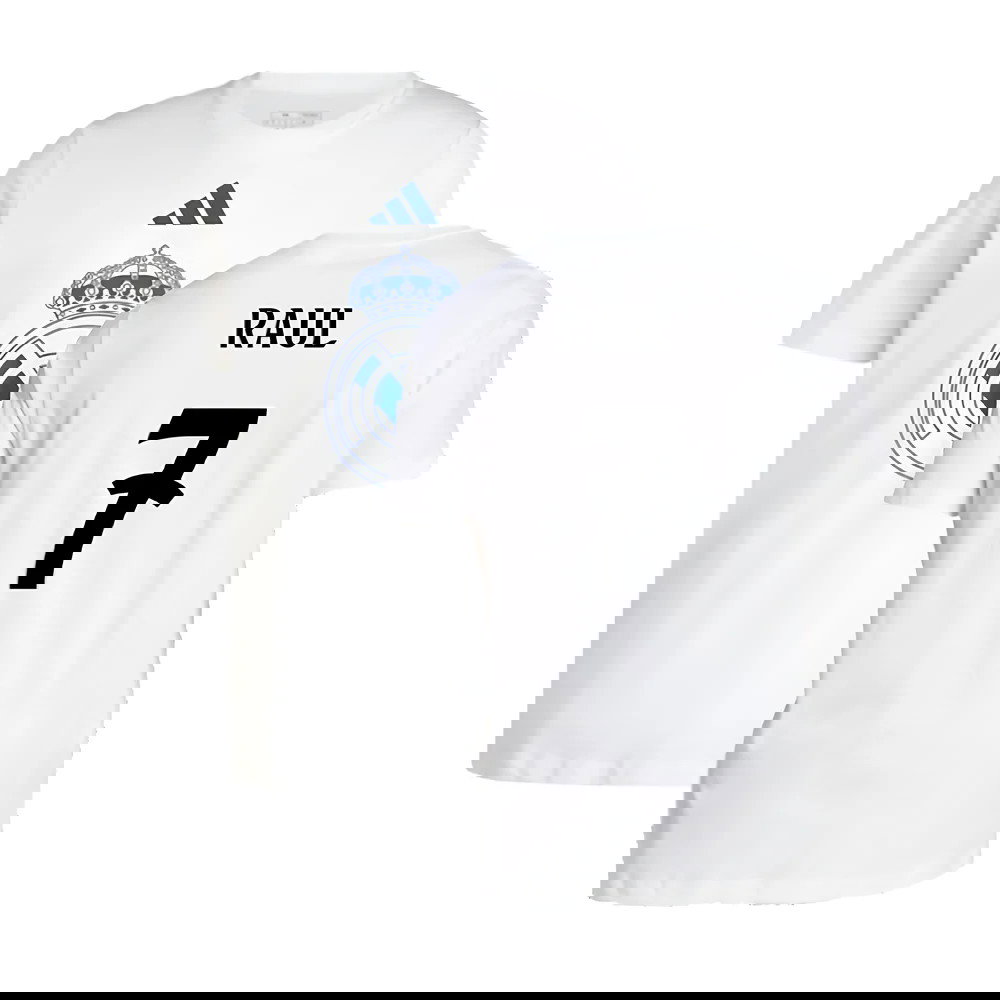 2024-2025 Real Madrid DNA Graphic Tee (White) (Raul 7)
