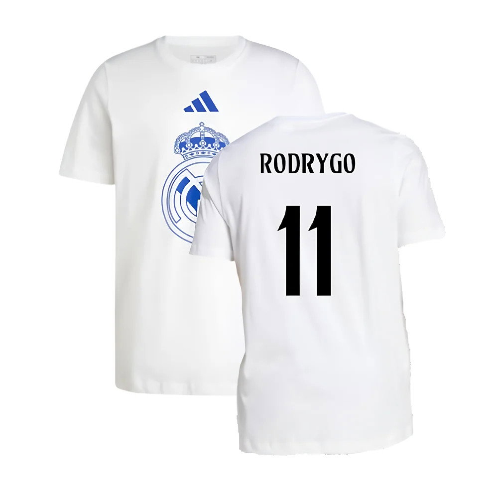 2024-2025 Real Madrid DNA Graphic Tee (White) (Rodrygo 11)