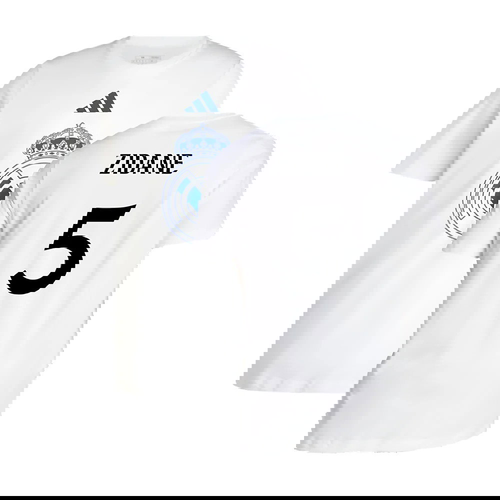 2024-2025 Real Madrid DNA Graphic Tee (White) (Zidane 5)