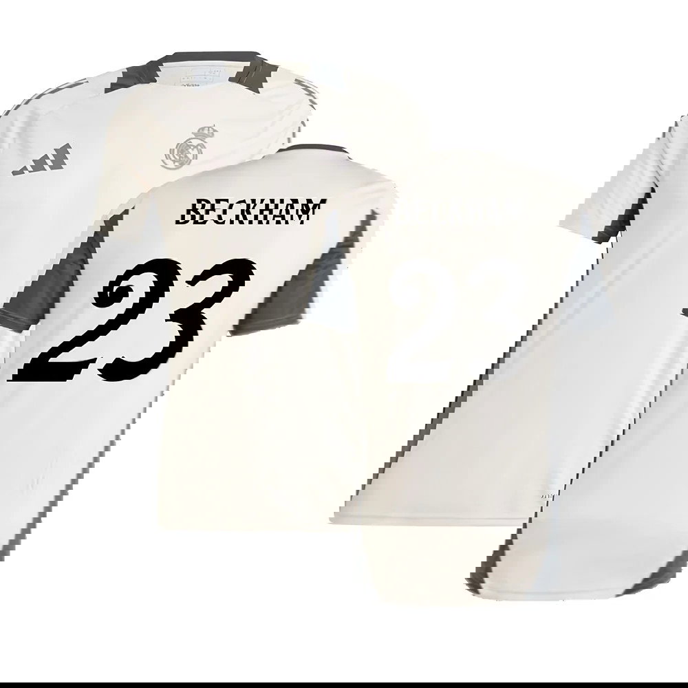 2024-2025 Real Madrid EU Training Jersey (Putty Mauve) (Beckham 23)