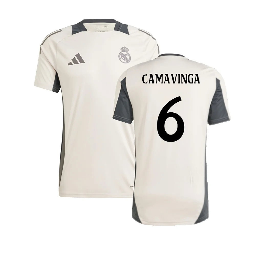 2024-2025 Real Madrid EU Training Jersey (Putty Mauve) (Camavinga 6)
