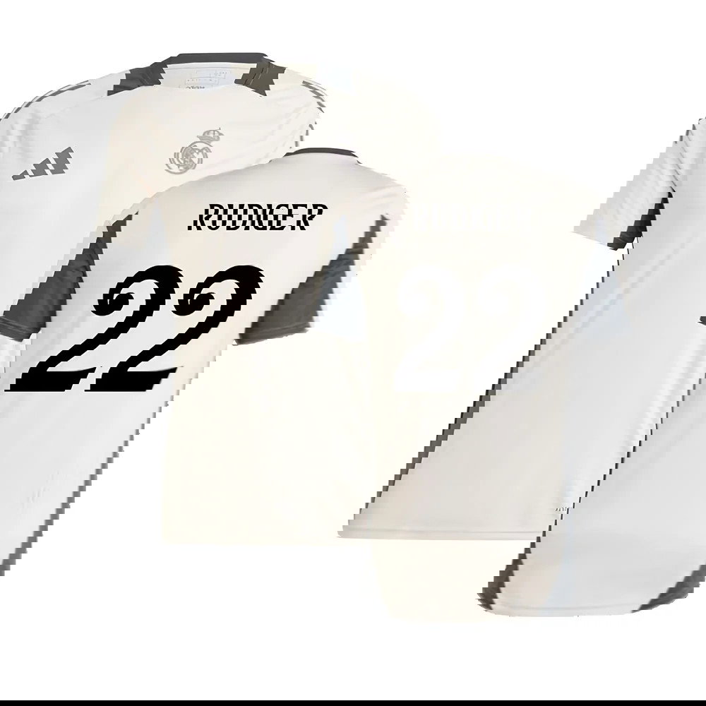 2024-2025 Real Madrid EU Training Jersey (Putty Mauve) (Rudiger 22)