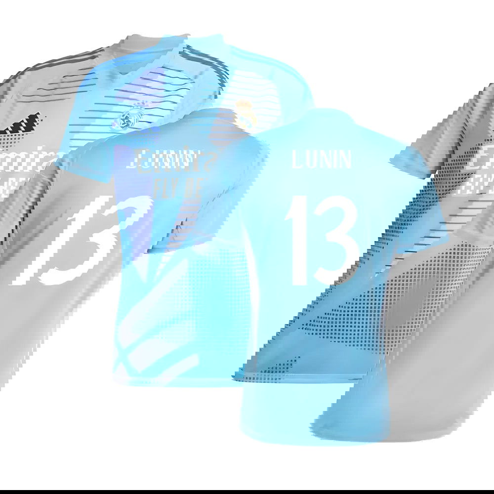 2024-2025 Real Madrid Home Goalkeeper Shirt (Blue) (Lunin 13)