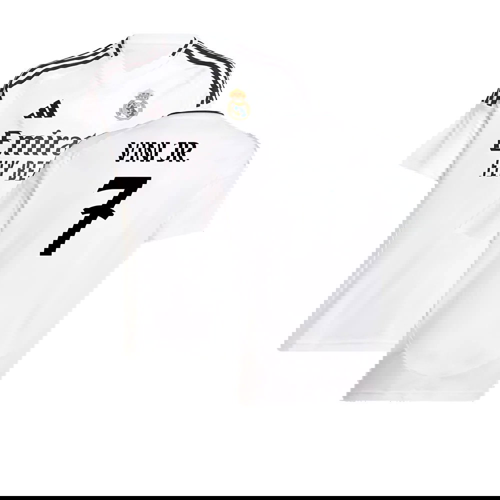 2024-2025 Real Madrid Home Shirt (Kids) (Vini Jr. 7)