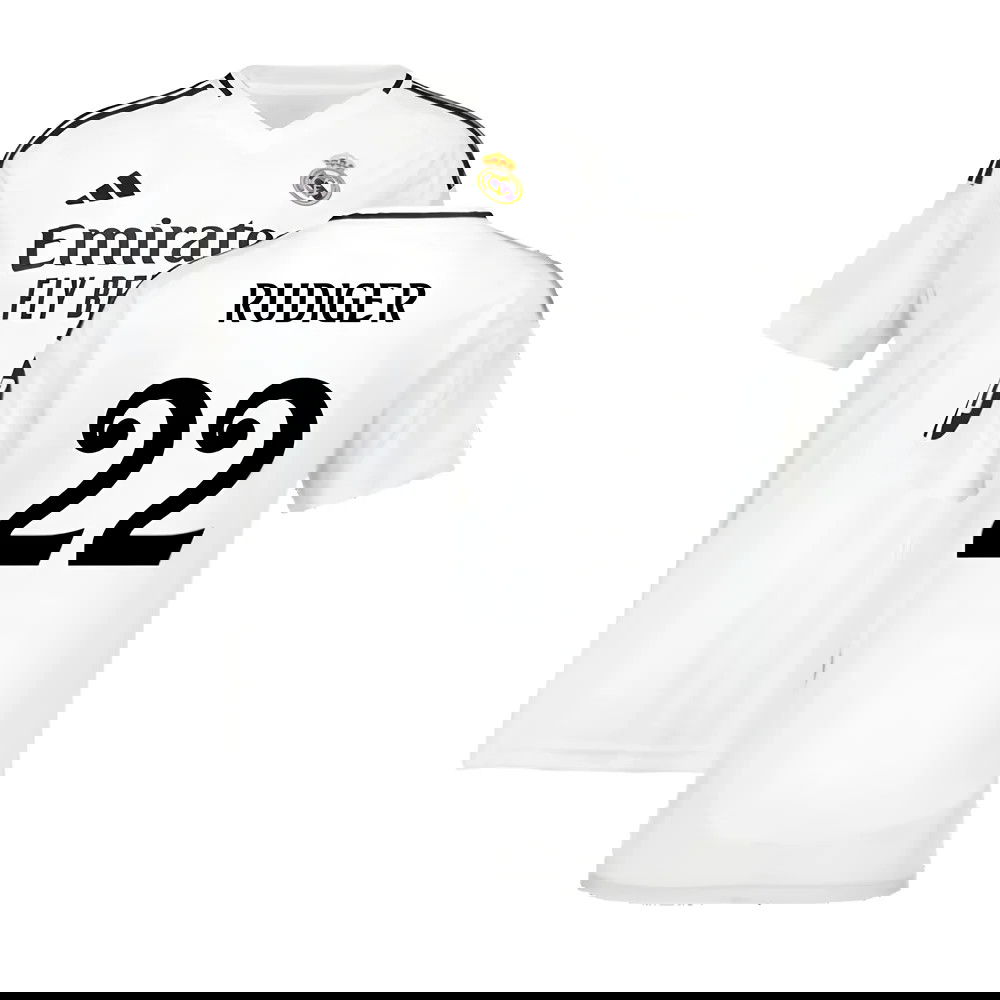2024-2025 Real Madrid Home Shirt (Womens) (Rudiger 22)