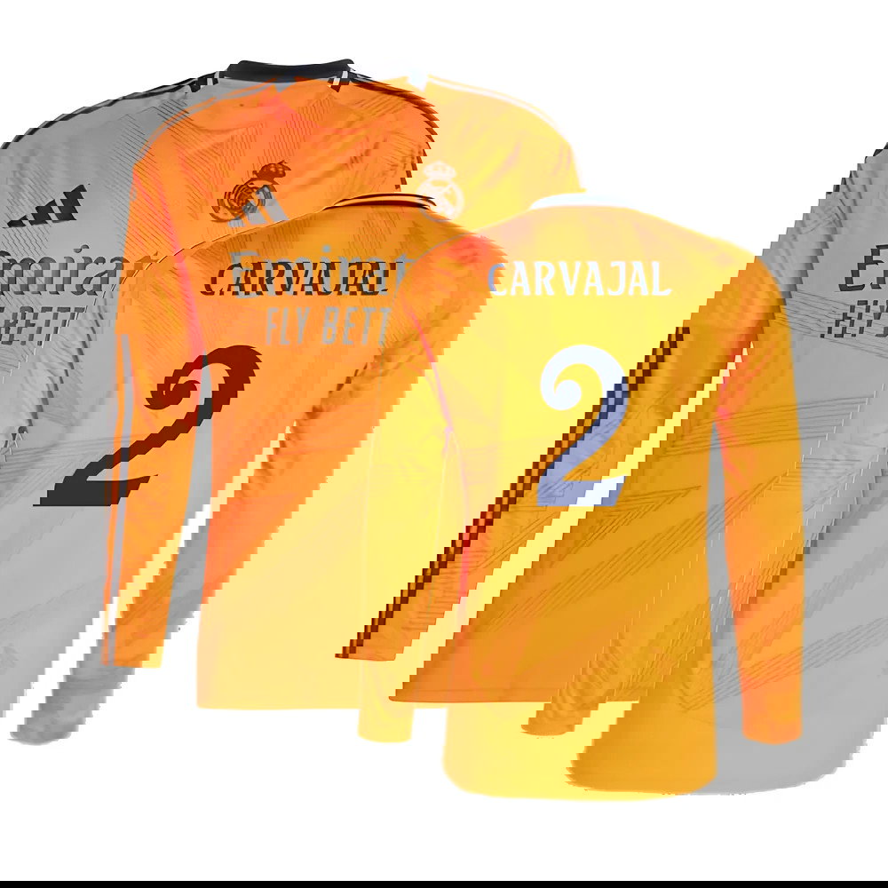 2024-2025 Real Madrid Long Sleeve Away Shirt (Carvajal 2)