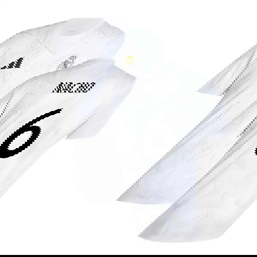 2024-2025 Real Madrid Pre-Match Shirt (White) (Nacho 6)