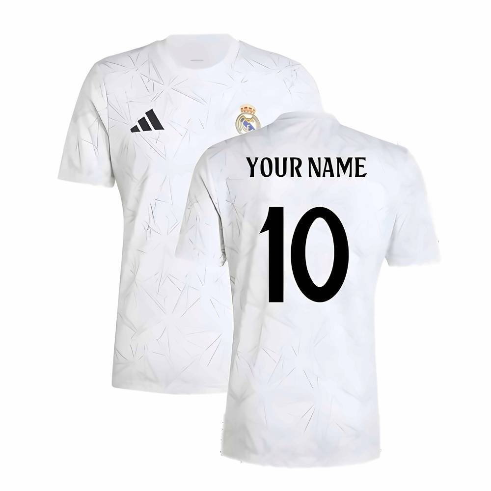 2024-2025 Real Madrid Pre-Match Shirt (White) (Your Name)