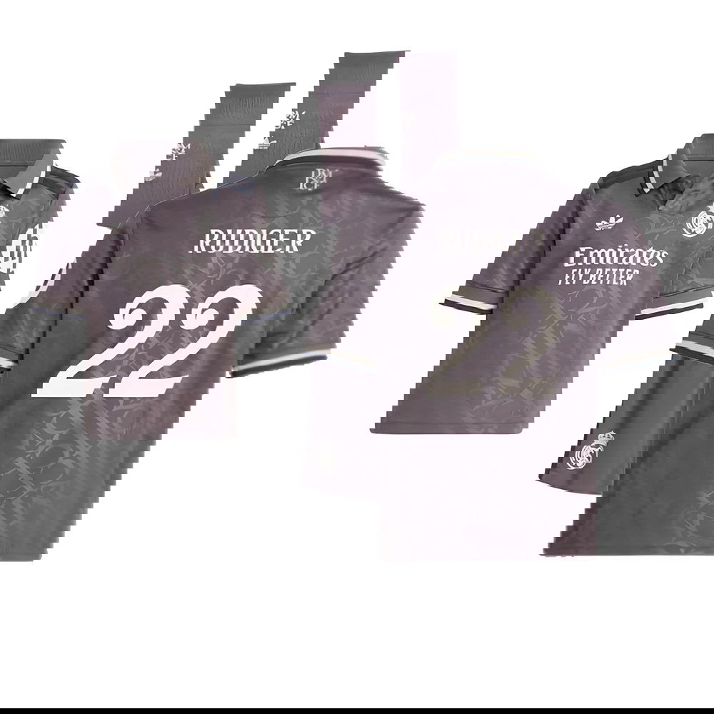 2024-2025 Real Madrid Third Youth Kit (Rudiger 22)