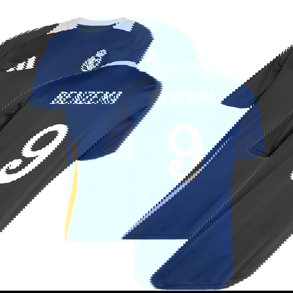 2024-2025 Real Madrid Training Jersey (Navy) (Benzema 9)