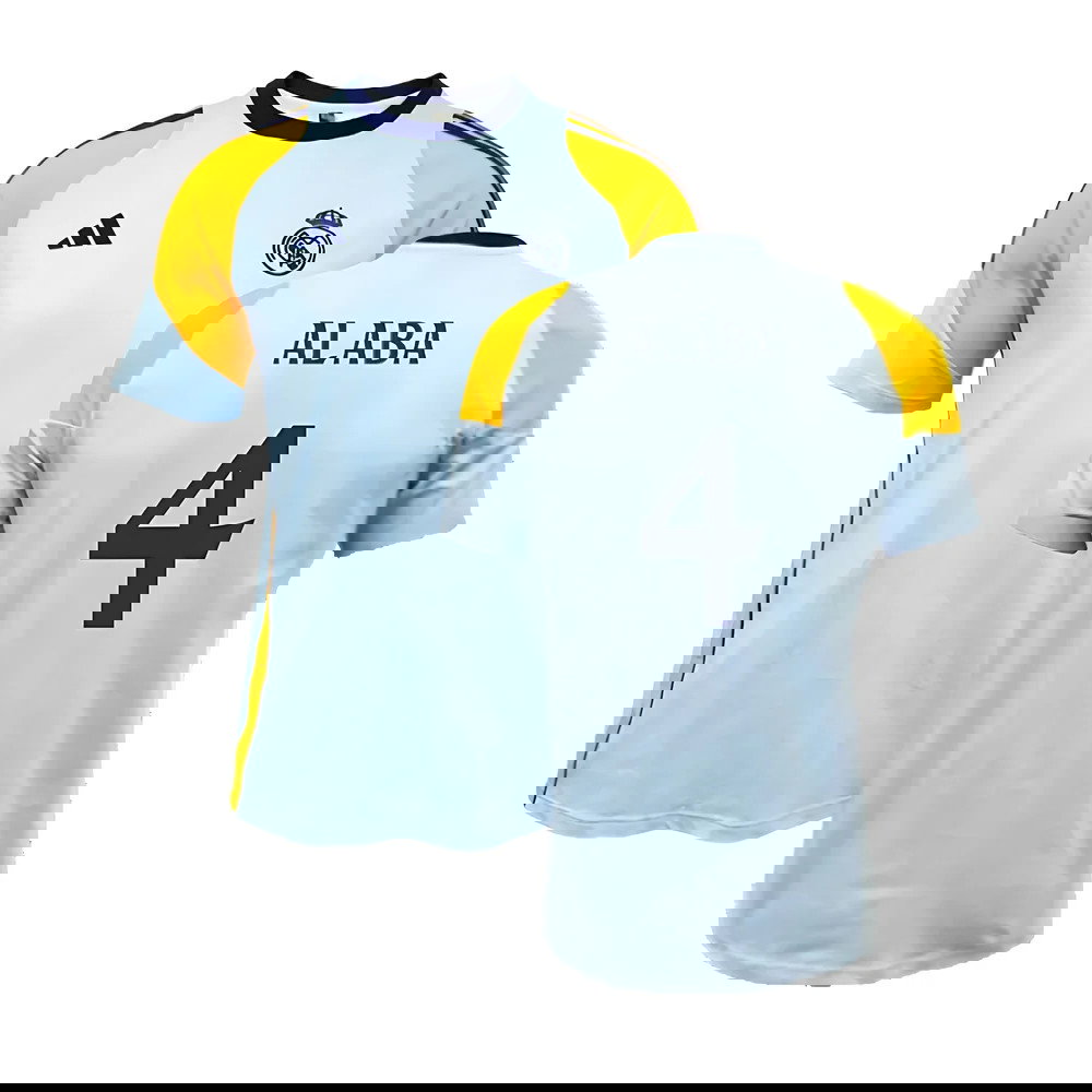 2024-2025 Real Madrid Training Tee (Glow Blue) (Alaba 4)