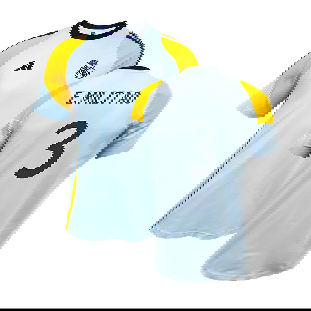 2024-2025 Real Madrid Training Tee (Glow Blue) (E.Militao 3)