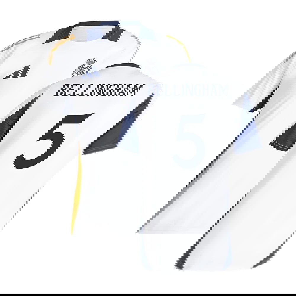 2024-2025 Real Madrid Training Tee (White) (Bellingham 5)