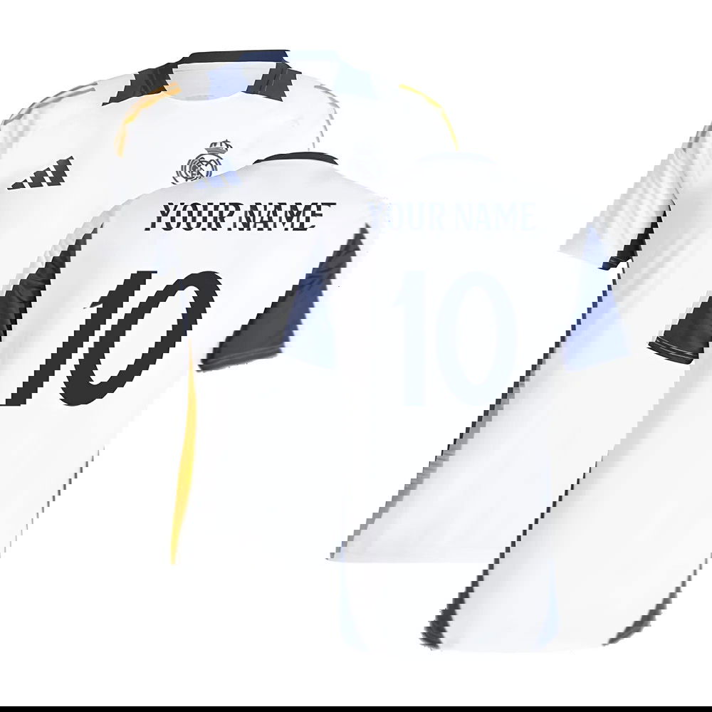 2024-2025 Real Madrid Training Tee (White) (Your Name)