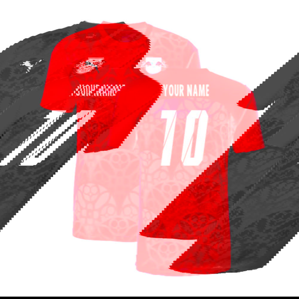 2024-2025 Red Bull Leipzig Pre-Match Shirt (Red) (Your Name)
