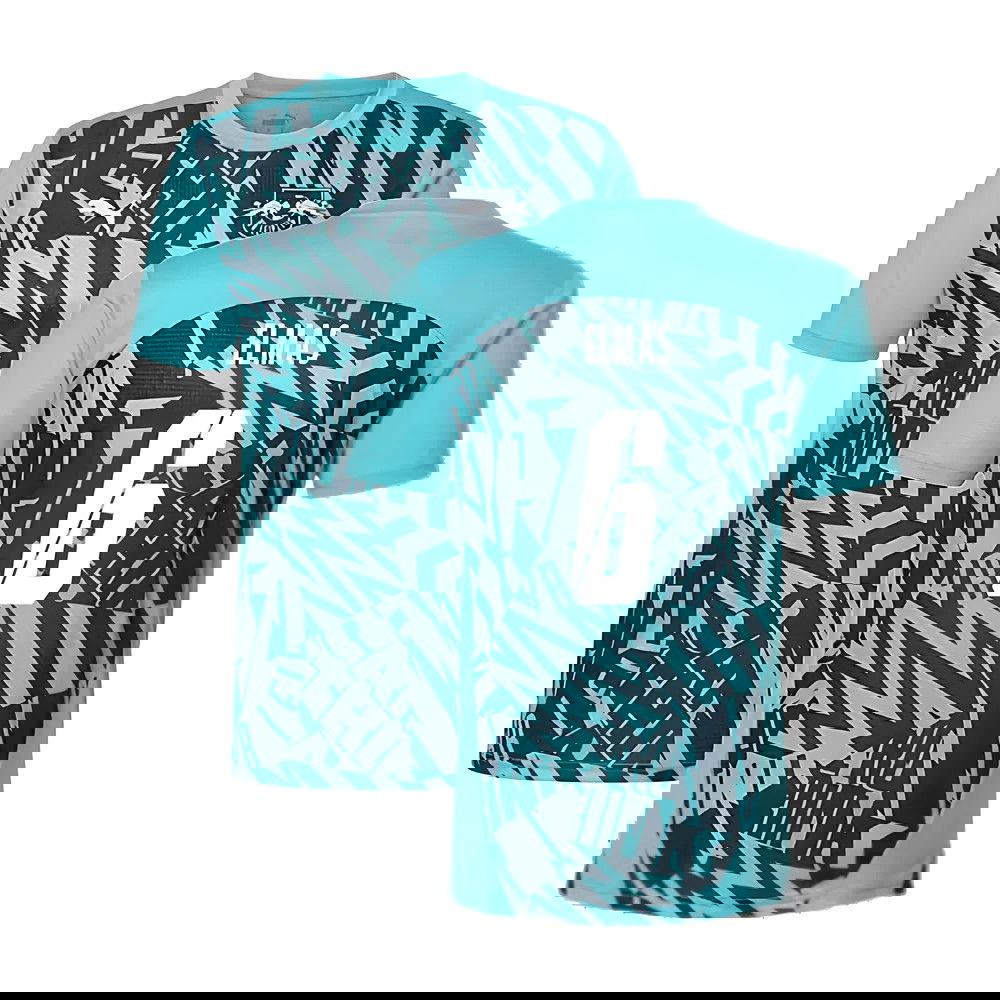 2024-2025 Red Bull Leipzig Pre-Match SS Shirt (Aqua) (Elmas 6)