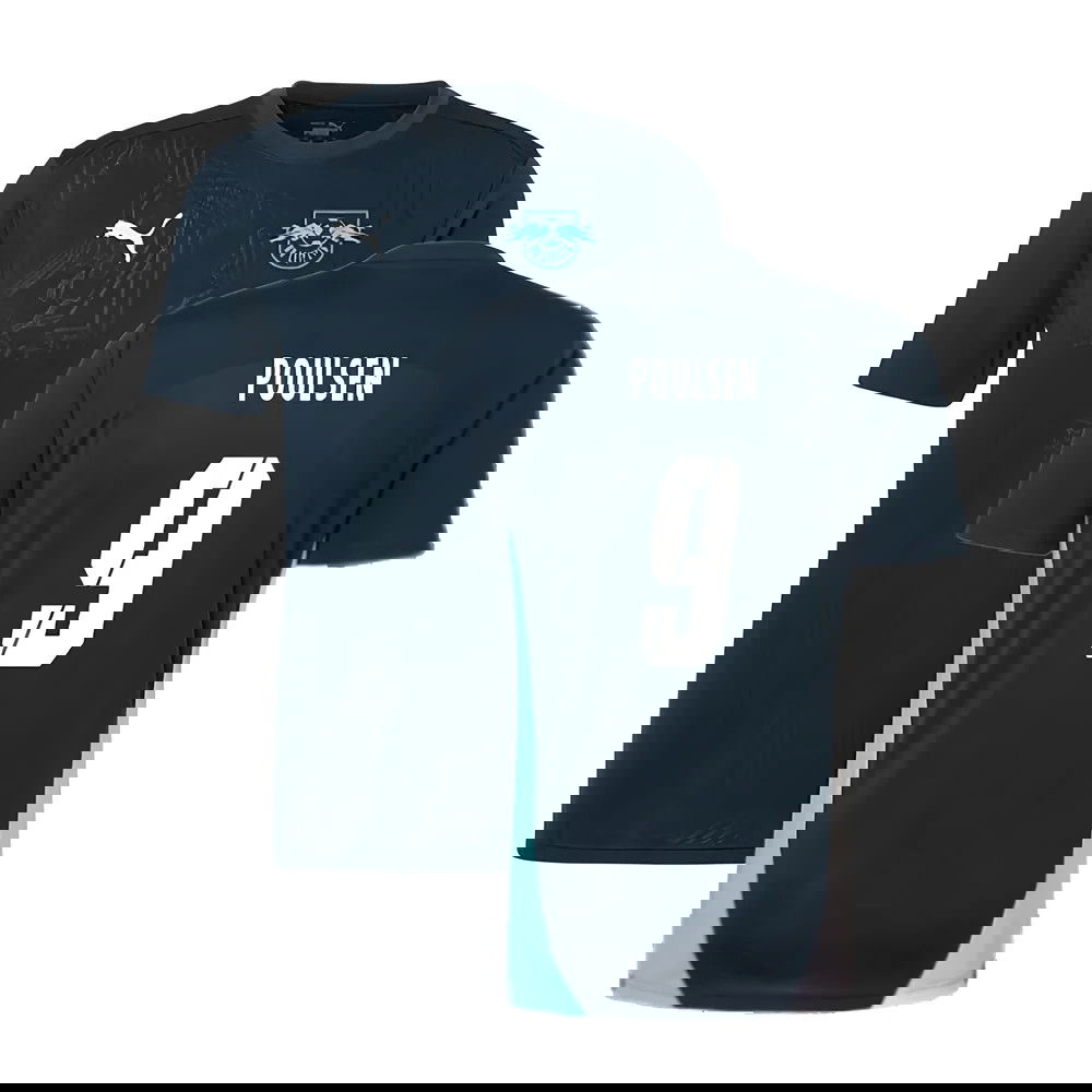 2024-2025 Red Bull Leipzig Training Shirt (Dark Night) (Poulsen 9)