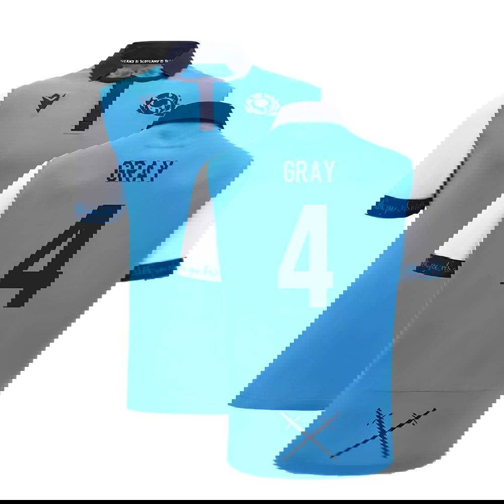2024-2025 Scotland Rugby Away SS Cotton Shirt (Gray 4)