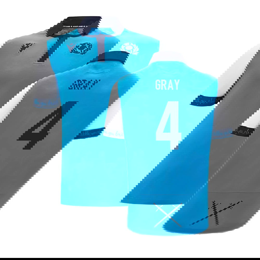 2024-2025 Scotland Rugby Away SS Cotton Shirt (Kids) (Gray 4)