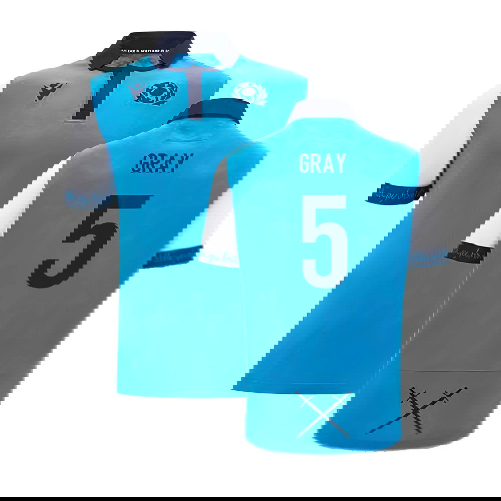 2024-2025 Scotland Rugby Away SS Cotton Shirt (Kids) (Gray 5)