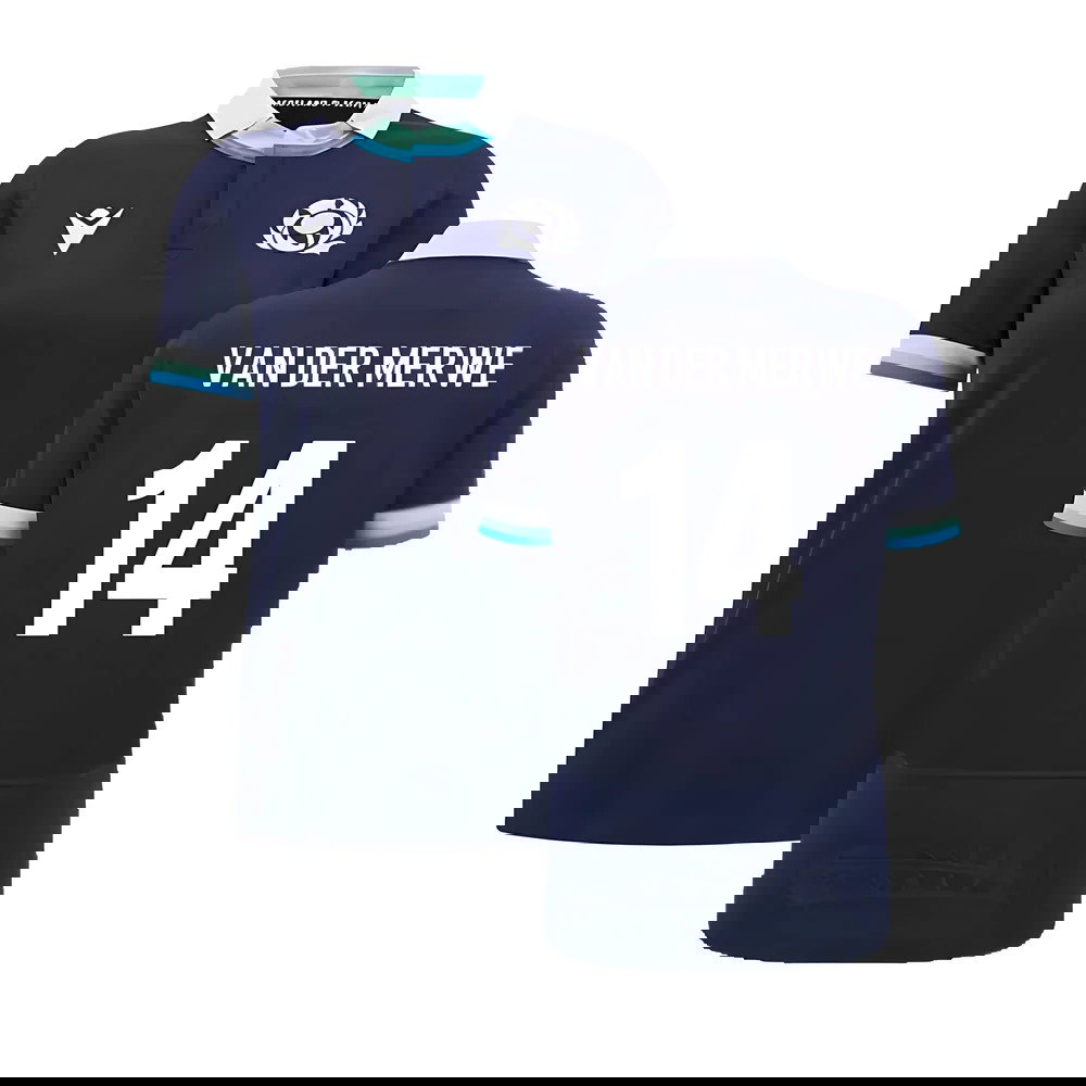 2024-2025 Scotland Rugby Home Cotton Shirt (Womens) (Van Der Merwe 14)
