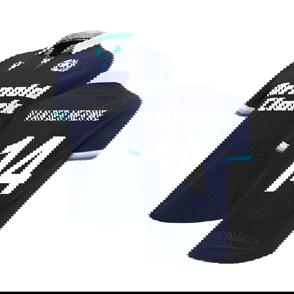 2024-2025 Scotland Rugby Home Replica Shirt (Kids) (Van Der Merwe 14)