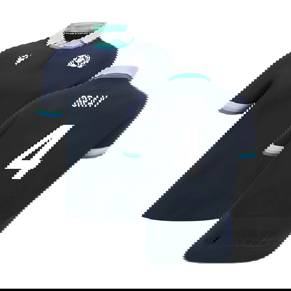 2024-2025 Scotland Rugby Home SS Cotton Shirt (Gray 4)