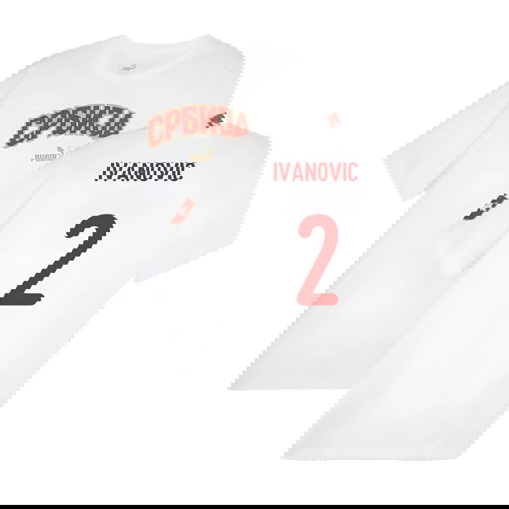 2024-2025 Serbia FtblIcons Tee (White) (Ivanovic 2)