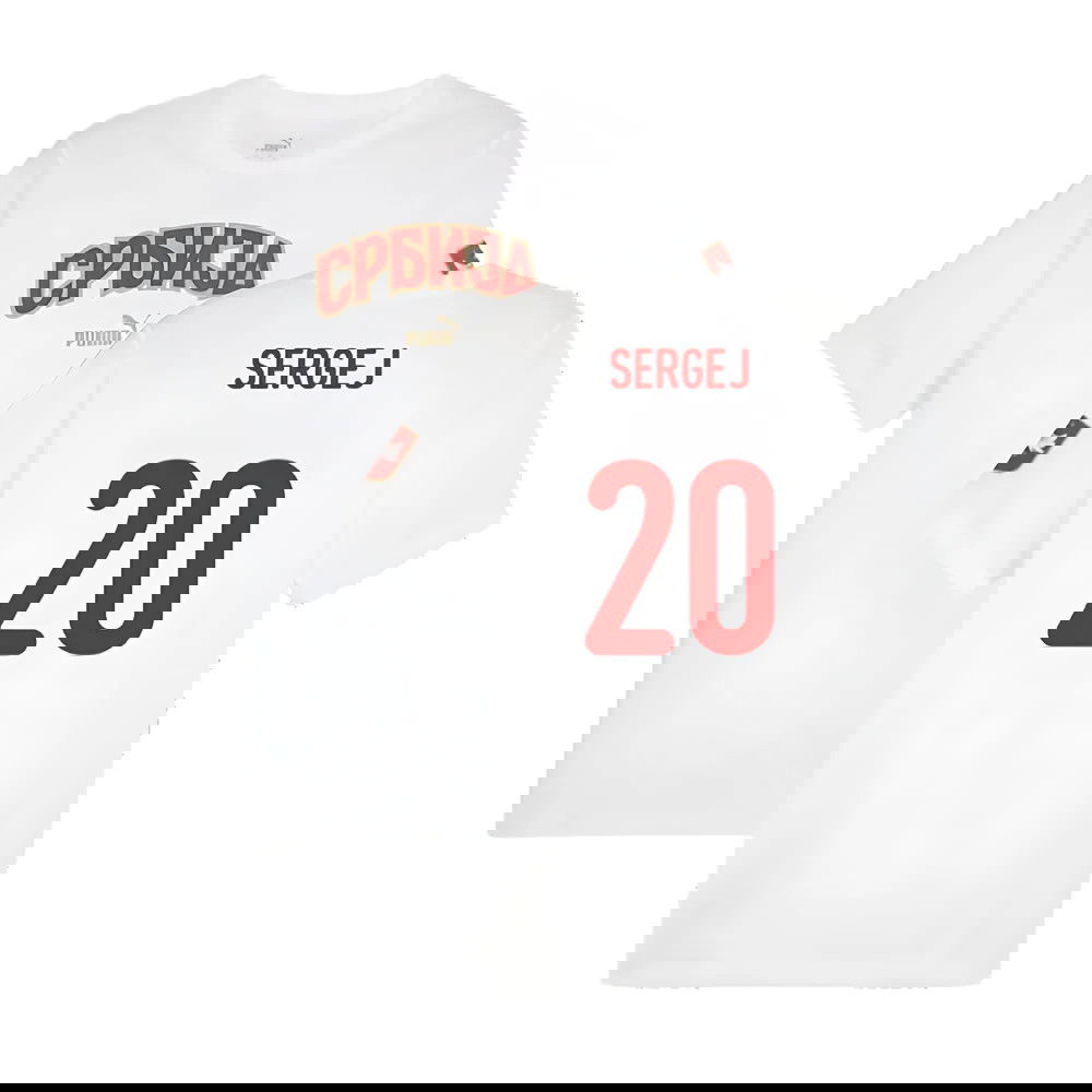 2024-2025 Serbia FtblIcons Tee (White) (Sergej 20)