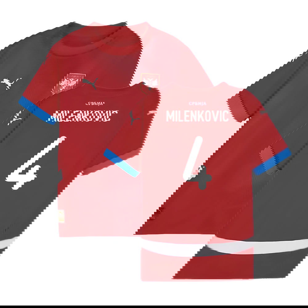 2024-2025 Serbia Home Shirt (Kids) (Milenkovic 4)