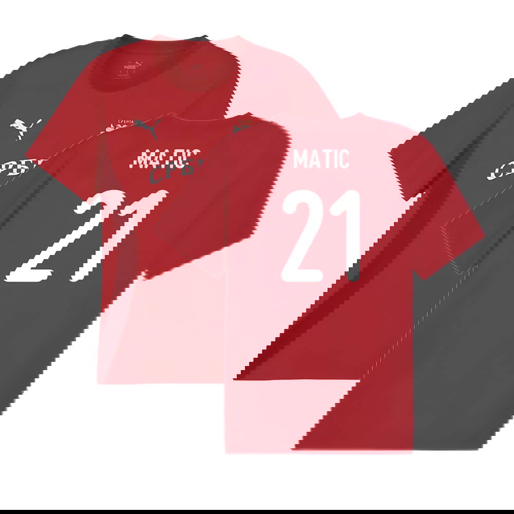 2024-2025 Serbia Pre-Match Jersey (Dark Cherry) (Matic 21)