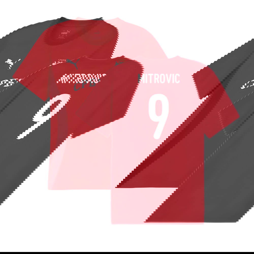 2024-2025 Serbia Pre-Match Jersey (Dark Cherry) (Mitrovic 9)