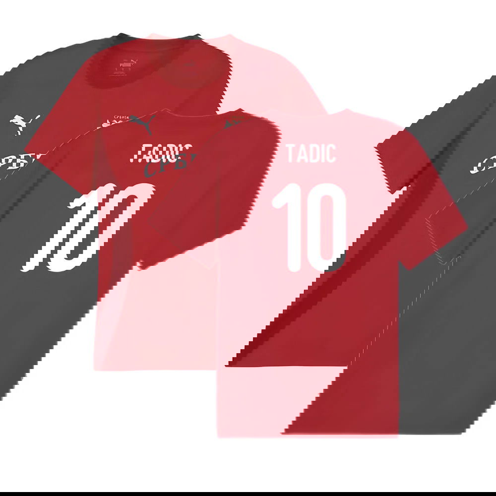 2024-2025 Serbia Pre-Match Jersey (Dark Cherry) (Tadic 10)
