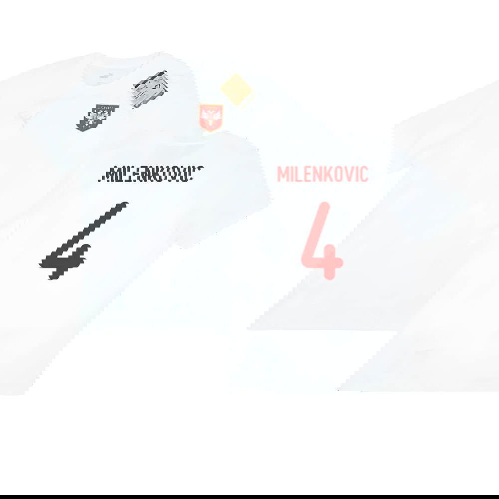 2024-2025 Serbia Training Jersey (White) (Milenkovic 4)