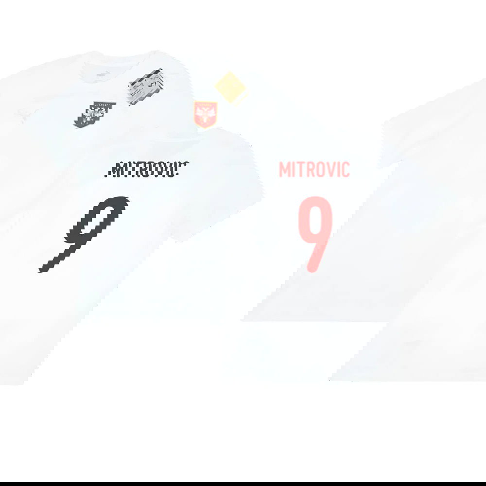 2024-2025 Serbia Training Jersey (White) (Mitrovic 9)