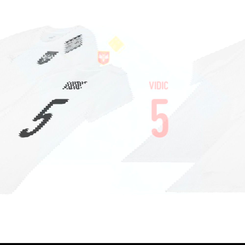 2024-2025 Serbia Training Jersey (White) (Vidic 5)