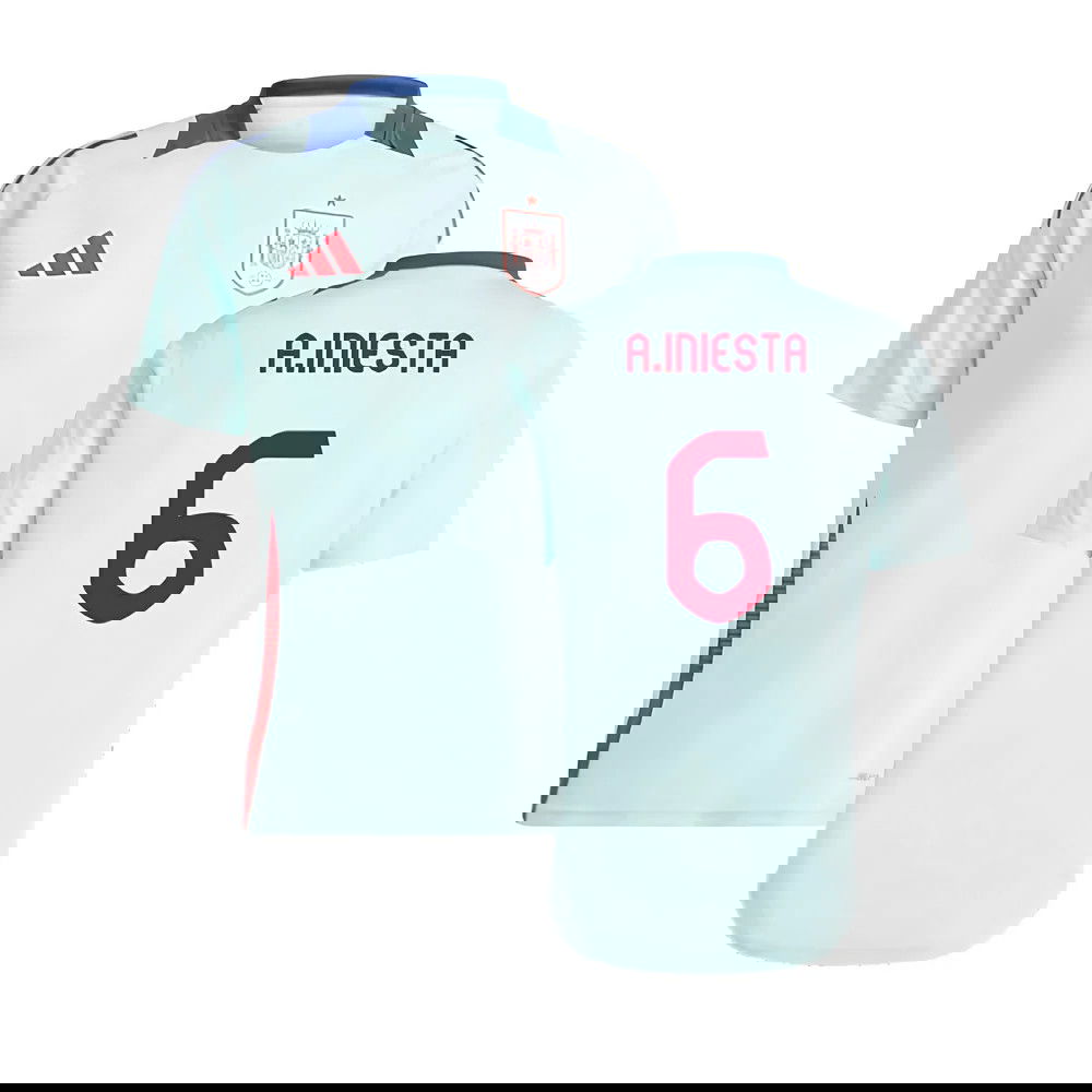 2024-2025 Spain Training Jersey (Halo Mint) (A.Iniesta 6)