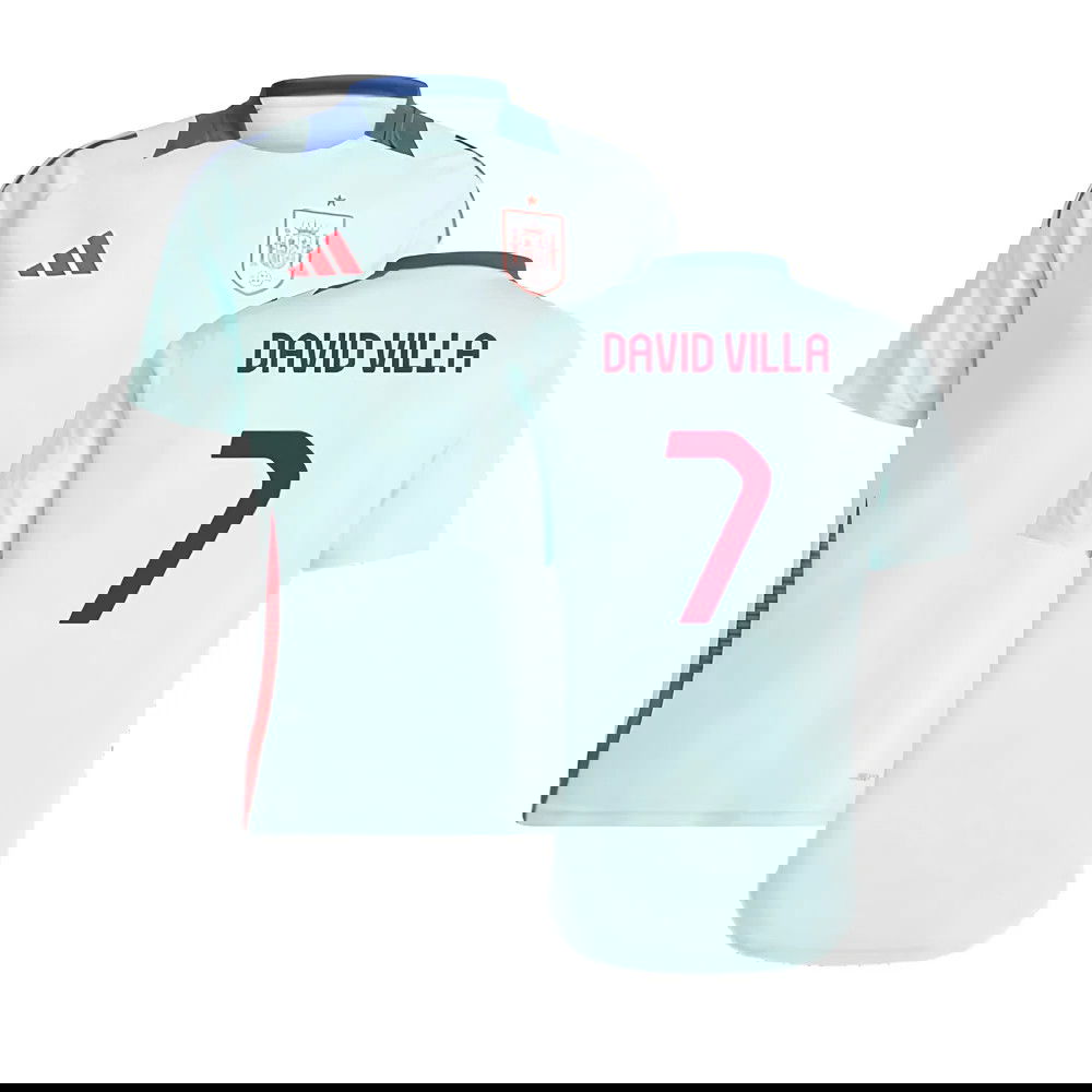 2024-2025 Spain Training Jersey (Halo Mint) (David Villa 7)