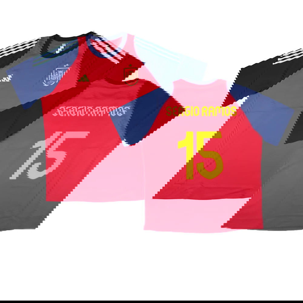 2024-2025 Spain Training Tee (Red) (Sergio Ramos 15)