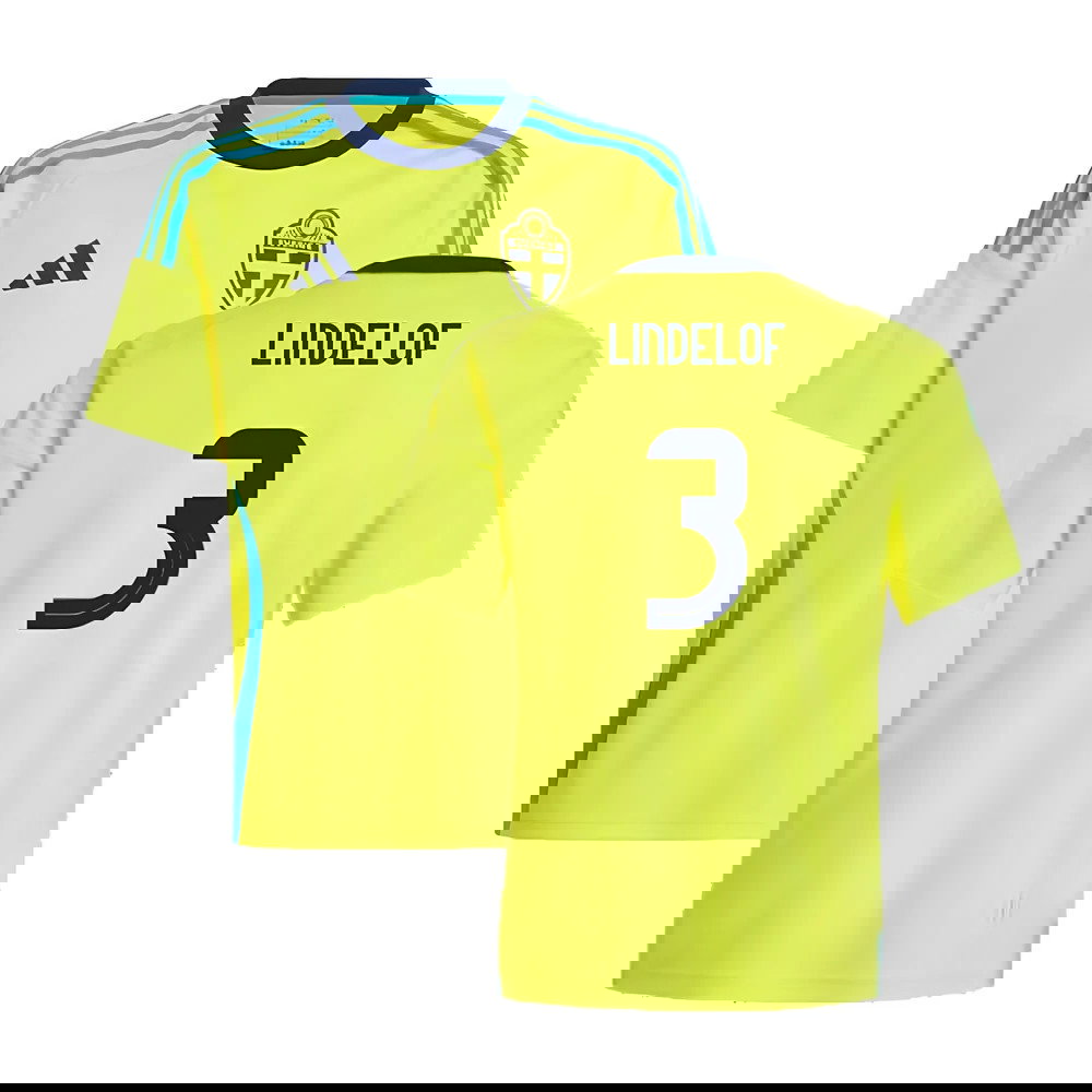 2024-2025 Sweden Home Fan Shirt (Kids) (LINDELOF 3)