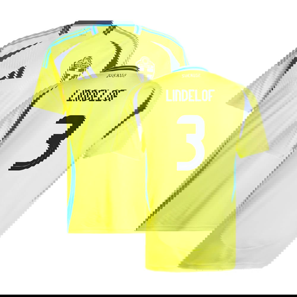 2024-2025 Sweden Home Shirt (LINDELOF 3)