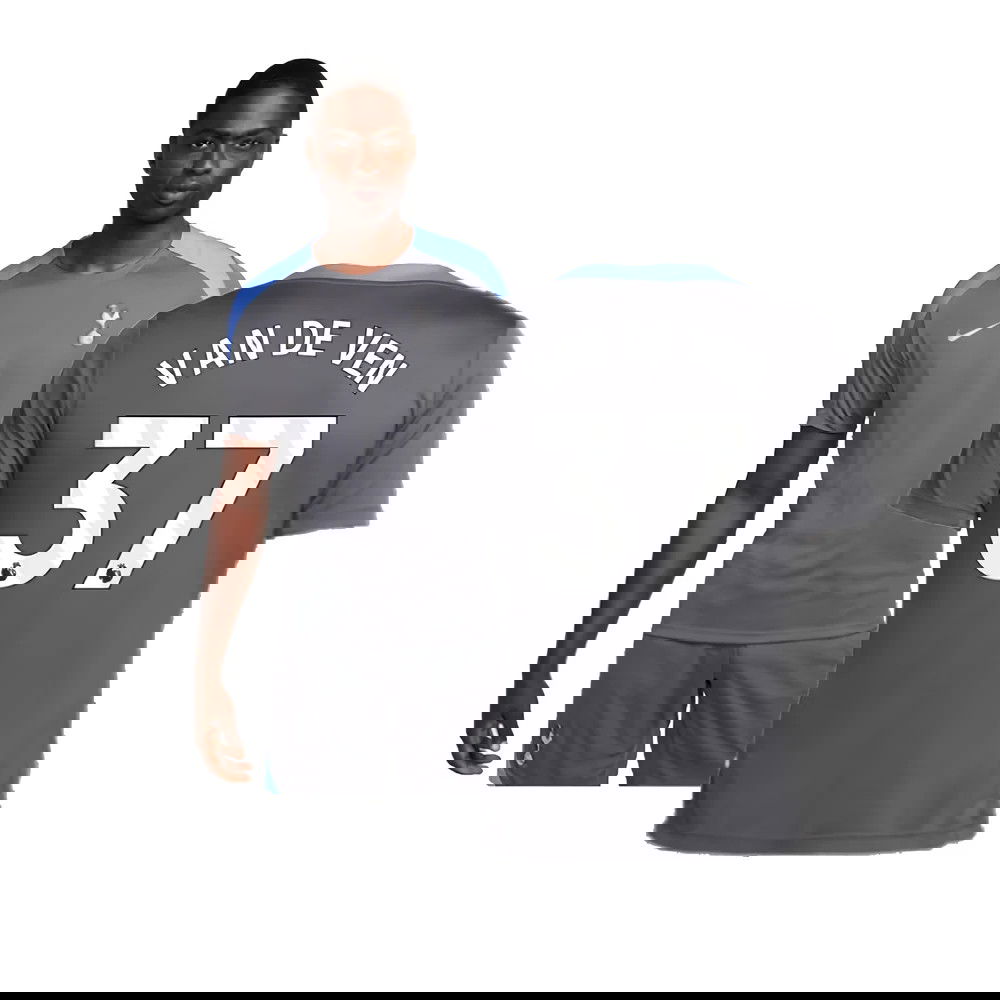 2024-2025 Tottenham Dri-Fit Strike Training Shirt (Dark Grey) (Van De Ven 37)