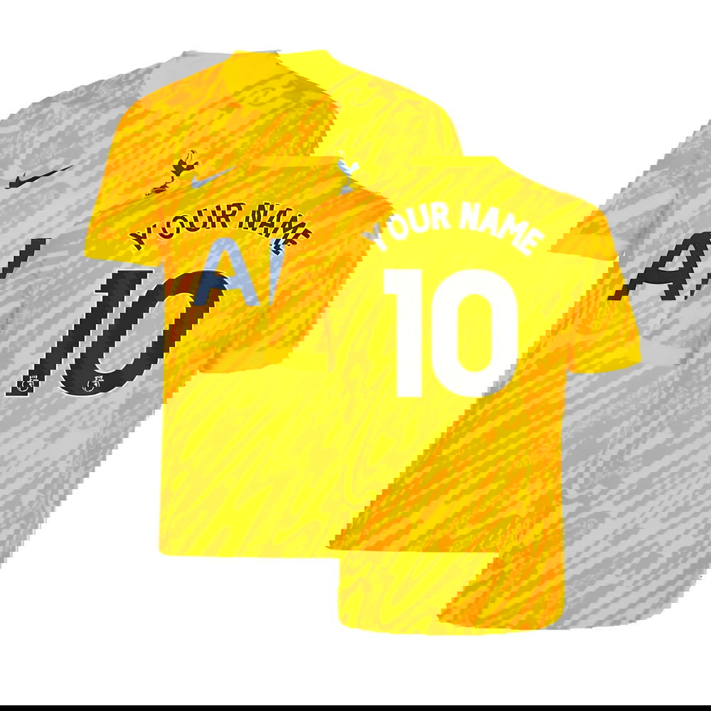 2024-2025 Tottenham Hotspur Goalkeeper Home Shirt (Yellow) (Your Name)