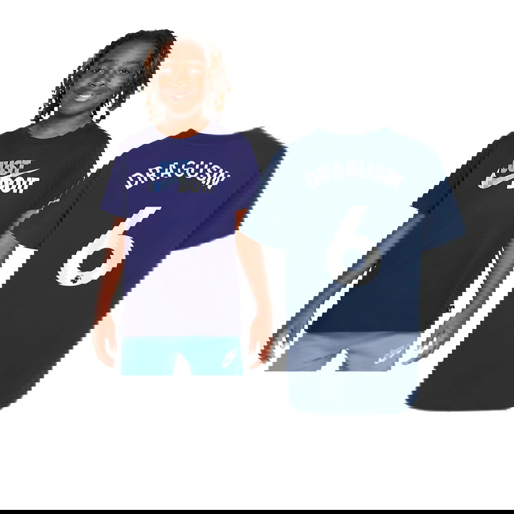 2024-2025 Tottenham Hotspur Just Do It T-Shirt (Navy) - Kids (Dragusin 6)