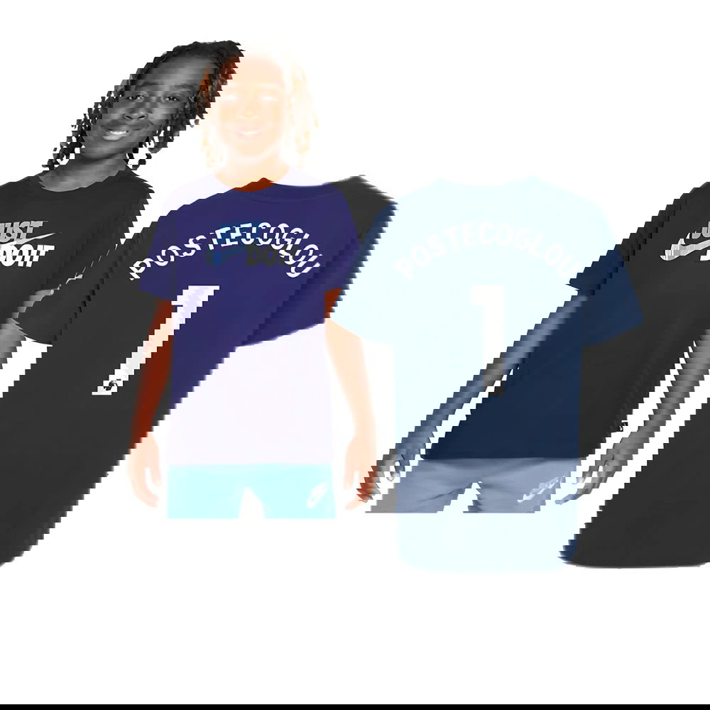 2024-2025 Tottenham Hotspur Just Do It T-Shirt (Navy) - Kids (Postecoglou 1)